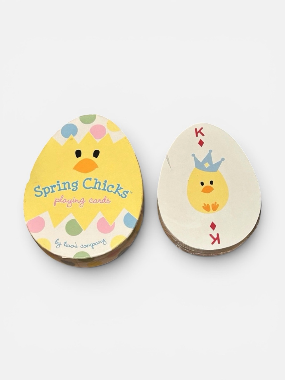 Game Cards Spring Chicks Egg Shaped Playing Deck Easter
